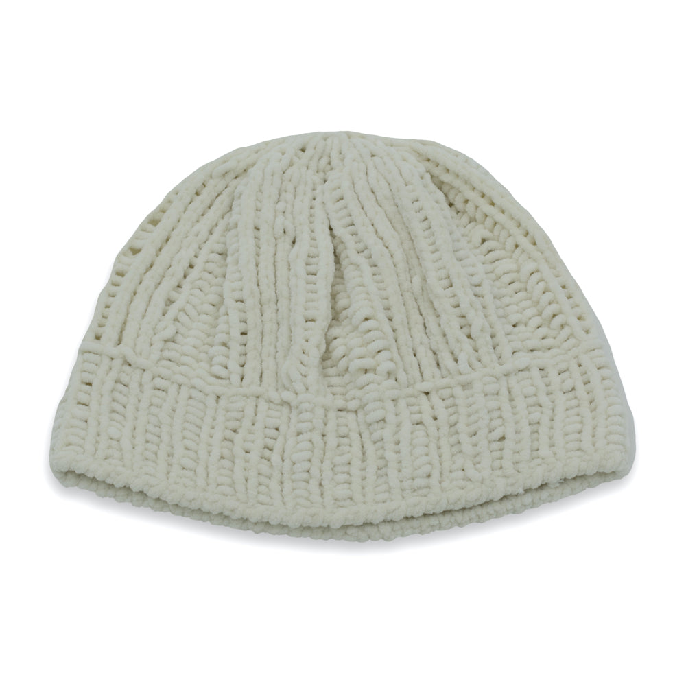 Velvety Soft Beanie Hat | Ecru
