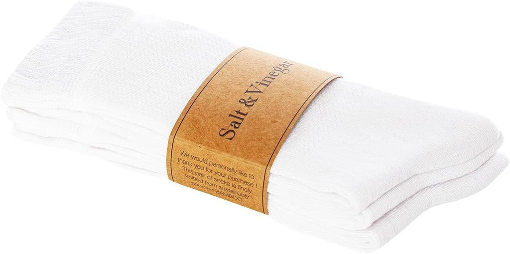Bambu Crew Socks White