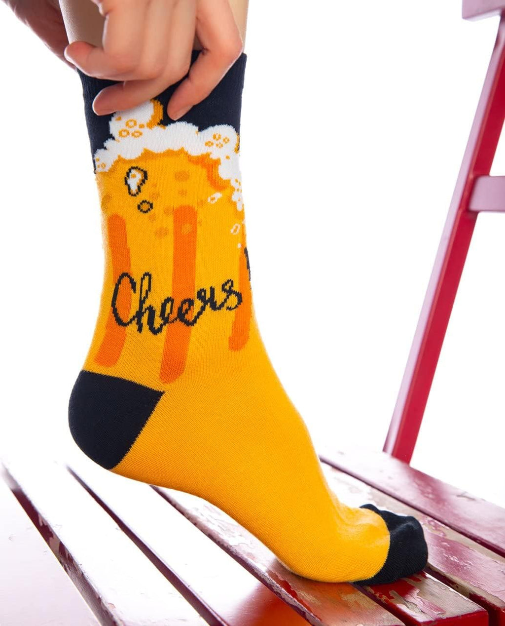 Cheers Beer Funky Novelty Socks