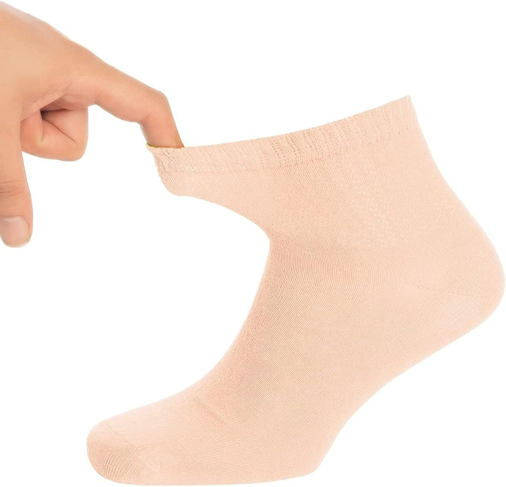 Bamboo Ankle Socks Set of 4 | Soft Colours | Size 4-7 & 7-11