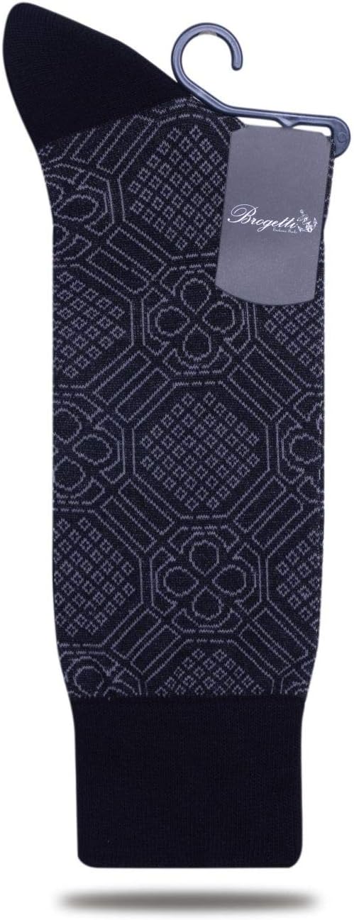 Patterned Crew Bamboo Socks Brown