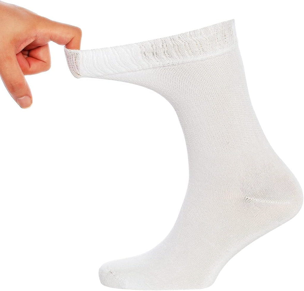 Bambu Crew Socks White