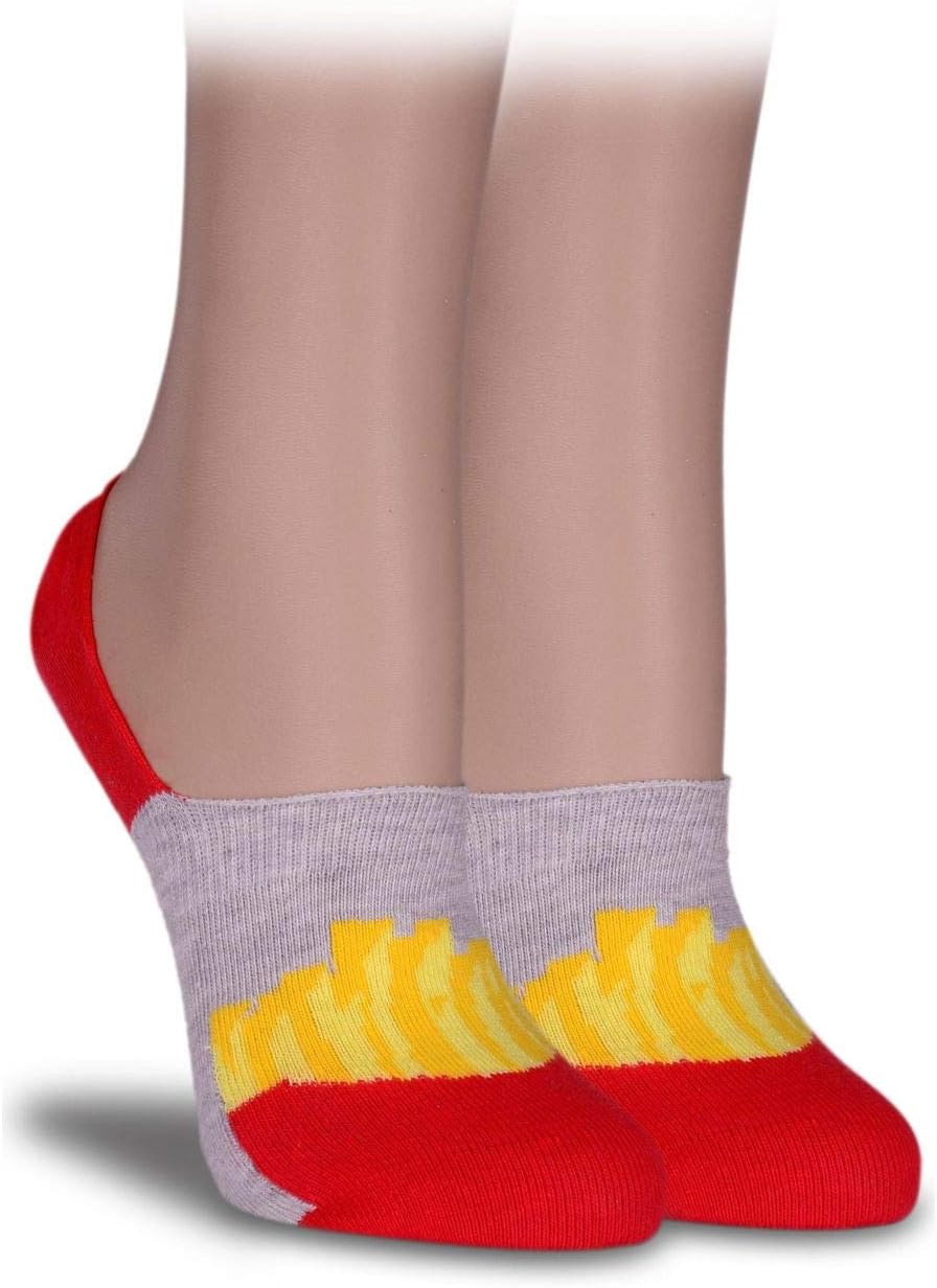 No Show Funny Food Socks French Fries