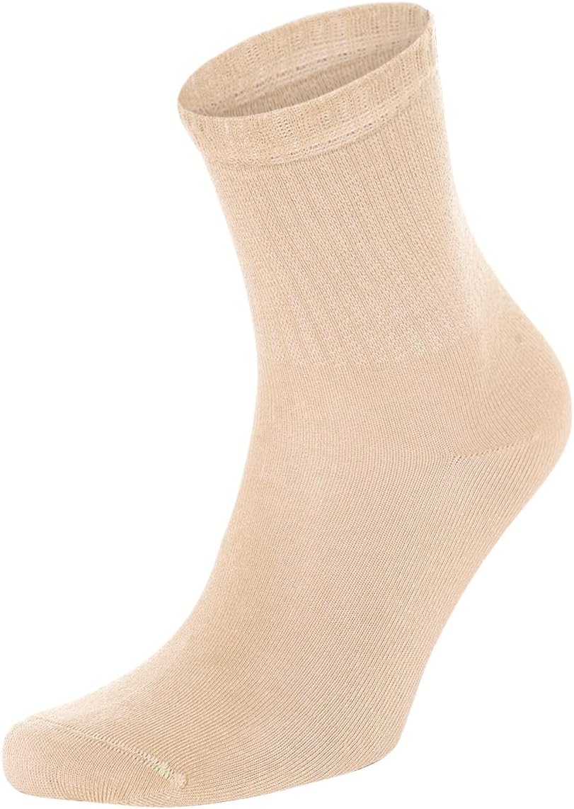 Bamboo Crew Socks Set of 3 | Soft Colours | Size 4-7 & 7-11