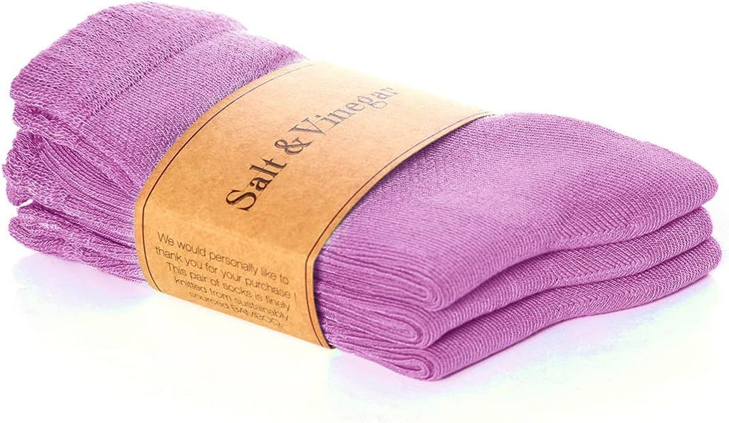 Bambu Crew Socks Dark Lilac