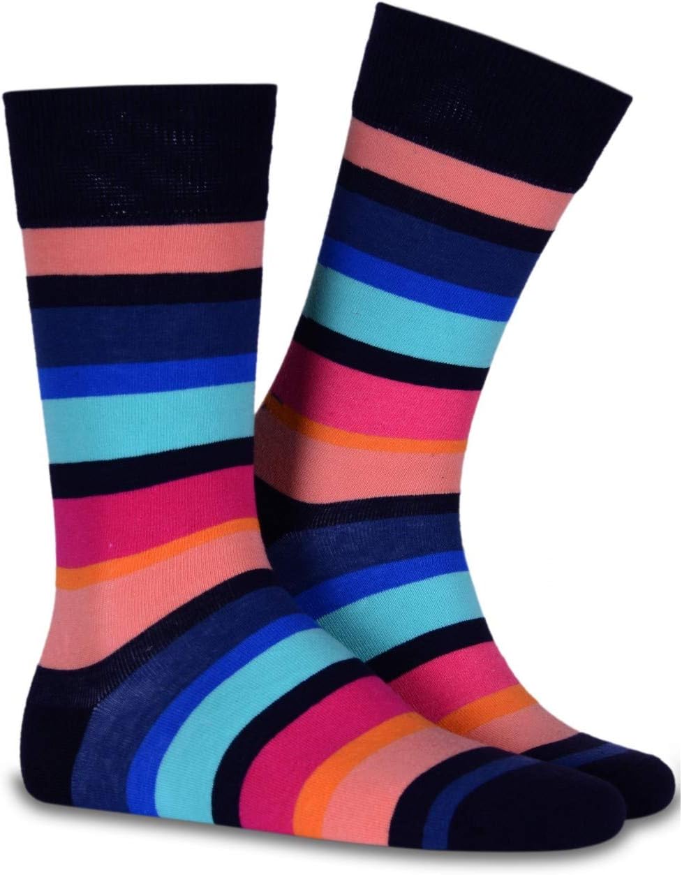 Funky Socks Set of 4 in Gift Box Striped Novelty Socks Size7 11