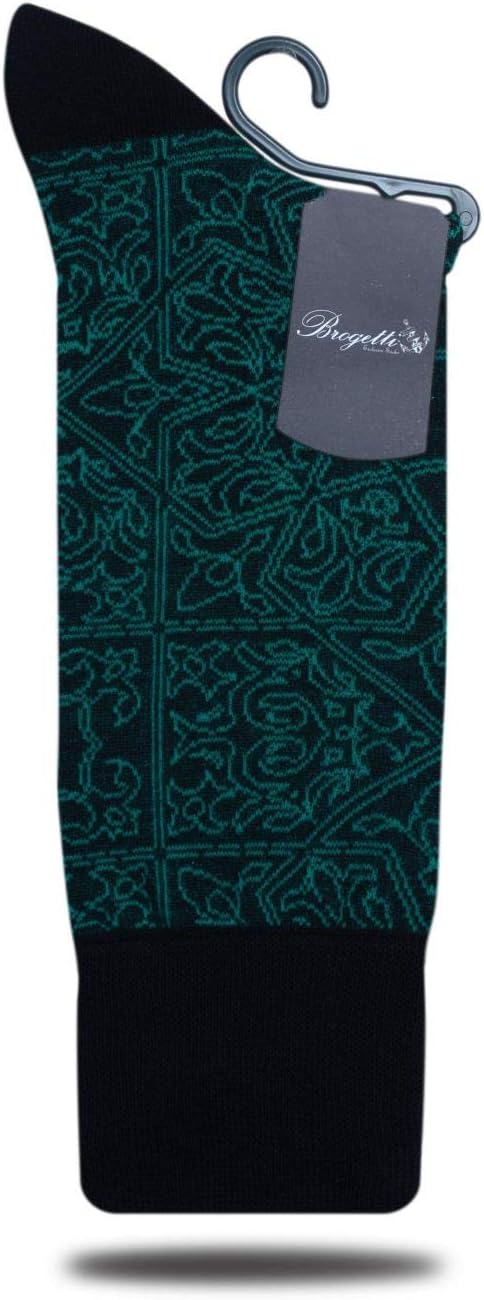 Patterned Crew Bamboo Socks Green