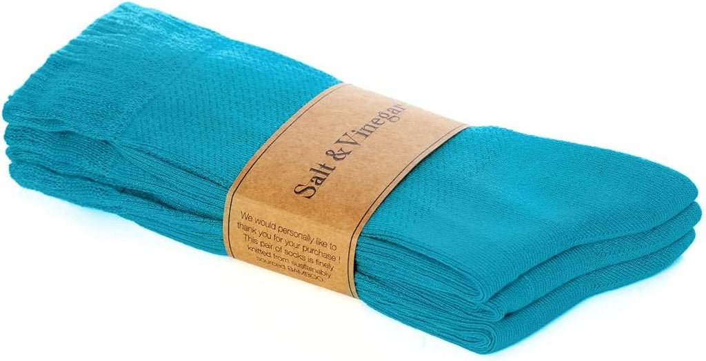 Bambu Crew Socks Petrol Blue