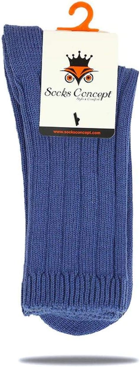 Thick Winter Crew Socks Blue