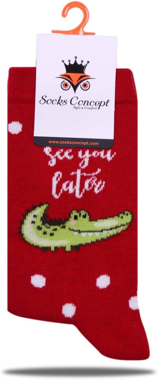 Funny Animals Cute Crocodile Funky Socks