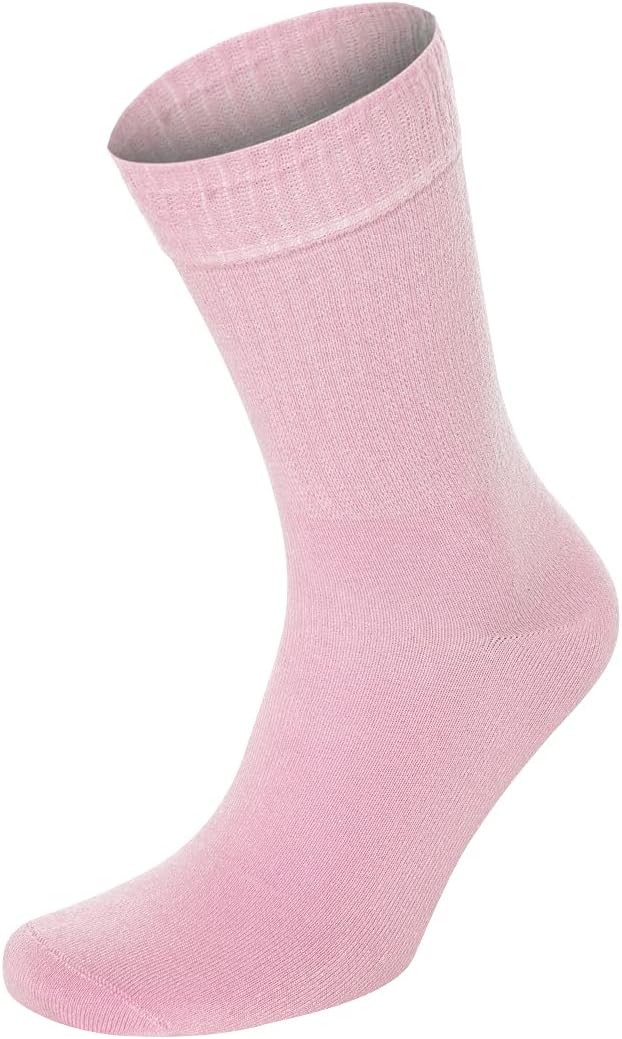 Bamboo Crew Socks Set of 3 | Soft Colours | Size 4-7 & 7-11