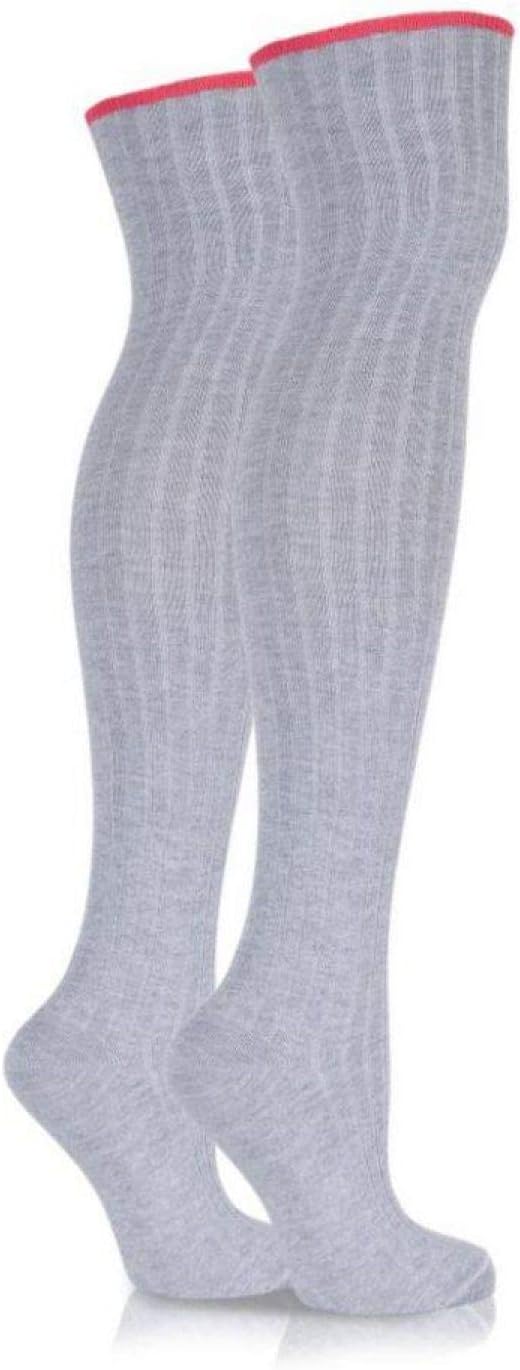 Girls Over Knee High Socks for Winter Grey