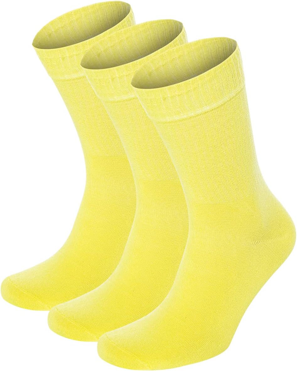 Bambu Crew Socks Yellow