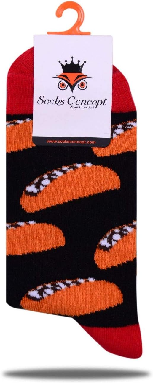 Black Taco Funny Food Socks