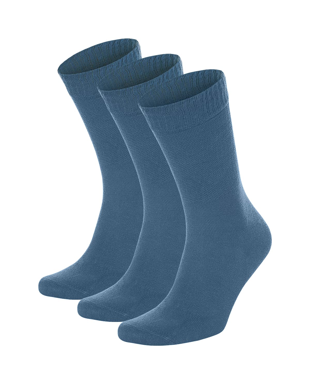 Salt & Vinegar Mens & Womens Bamboo Diabetic Crew & Ankle Socks, 3 Pack, Loose Fit, Wide, Stretchy, Seamless Toe, UK Size 4-7 & 7-11