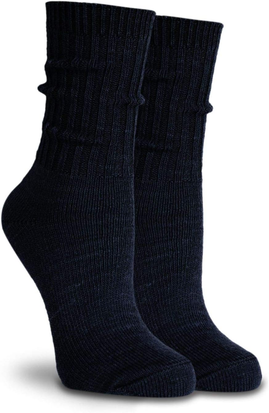 Wool Winter Crew Socks Black