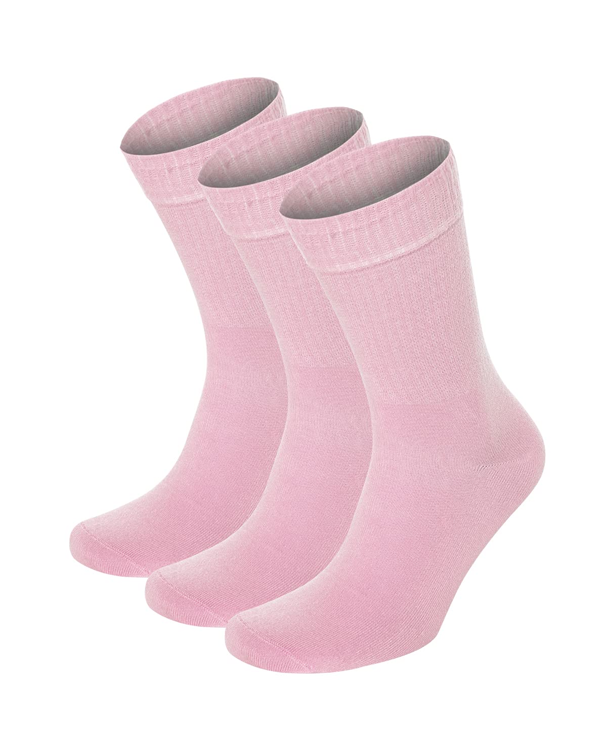 Salt & Vinegar Mens & Womens Bamboo Diabetic Crew & Ankle Socks, 3 Pack, Loose Fit, Wide, Stretchy, Seamless Toe, UK Size 4-7 & 7-11