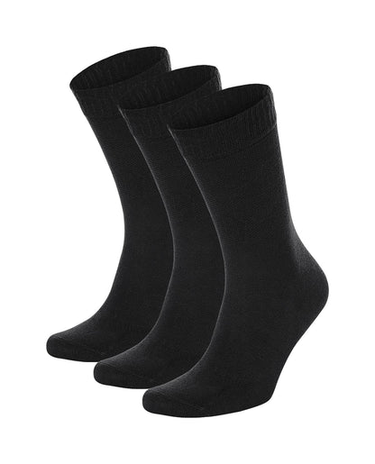 Salt & Vinegar Mens & Womens Bamboo Diabetic Crew & Ankle Socks, 3 Pack, Loose Fit, Wide, Stretchy, Seamless Toe, UK Size 4-7 & 7-11
