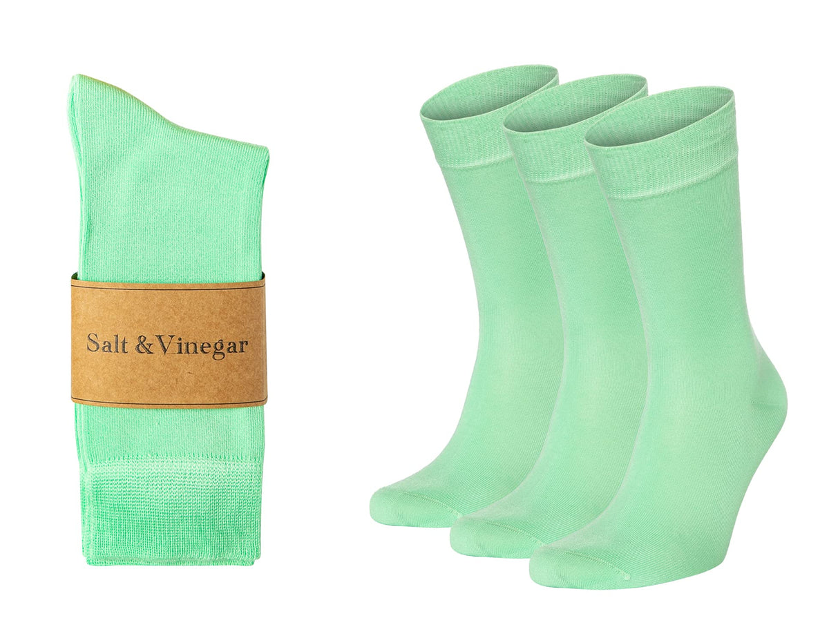 Salt & Vinegar Mens & Womens Bamboo Socks, 3 Pack Dress Socks, Soft Comfy Natural, Seamless Toe, UK Size 4-7 & 7-11