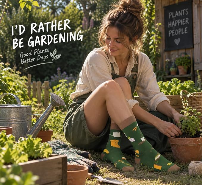 I'd Rather Be Gardening Socks