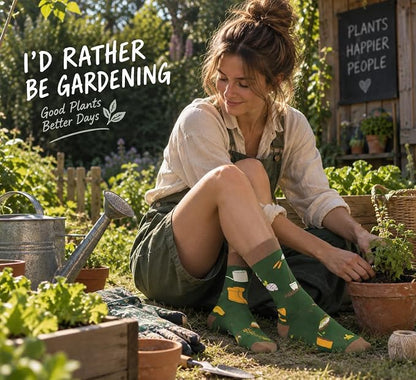 I'd Rather Be Gardening Socks