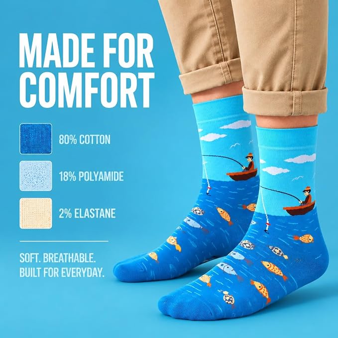 I'd Rather Be Fishing Socks