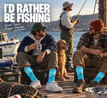 I'd Rather Be Fishing Socks