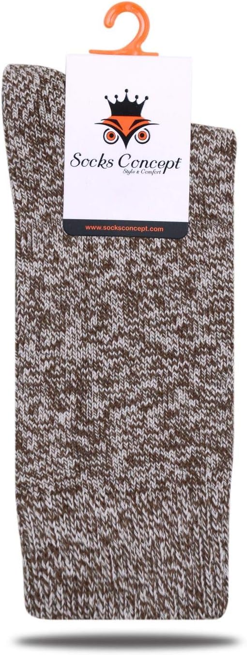 Thick Winter Crew Socks Brown