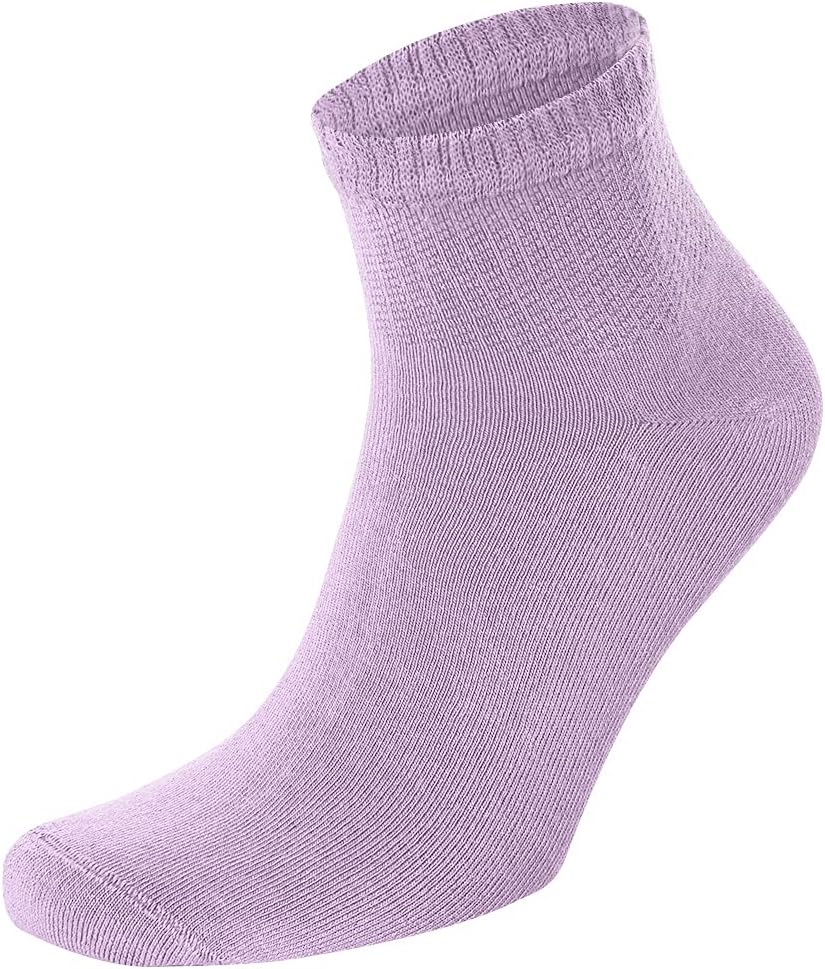 Bamboo Ankle Socks Set of 4 | Soft Colours | Size 4-7 & 7-11