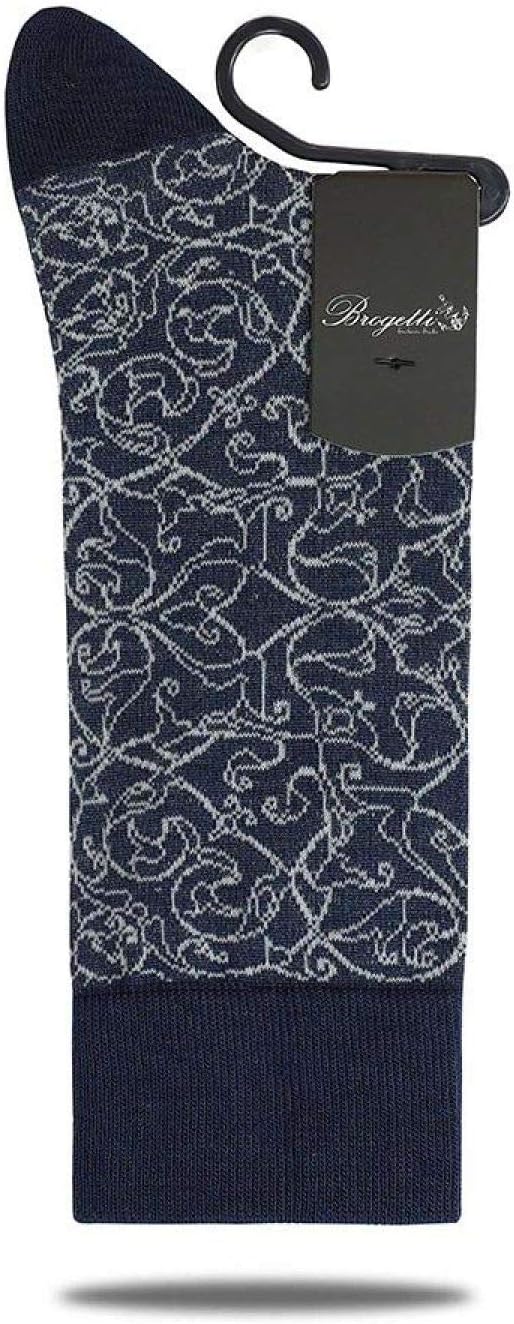 Patterned Crew Bamboo Socks Grey