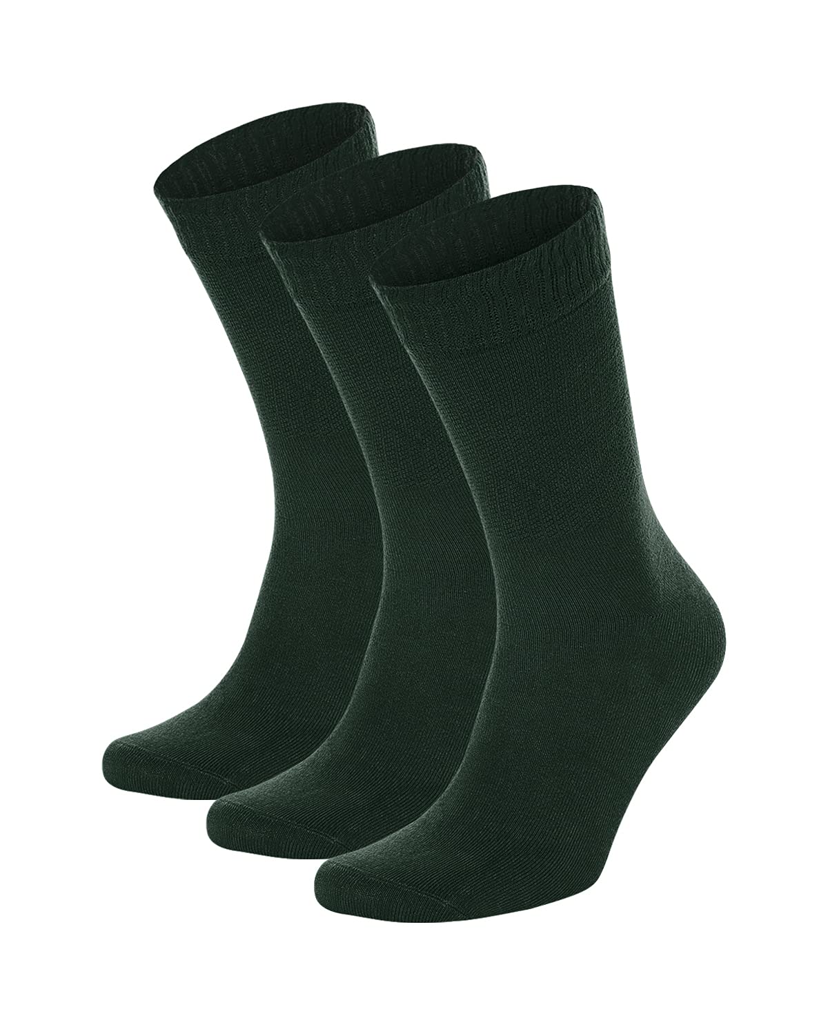 Salt & Vinegar Mens & Womens Bamboo Diabetic Crew & Ankle Socks, 3 Pack, Loose Fit, Wide, Stretchy, Seamless Toe, UK Size 4-7 & 7-11