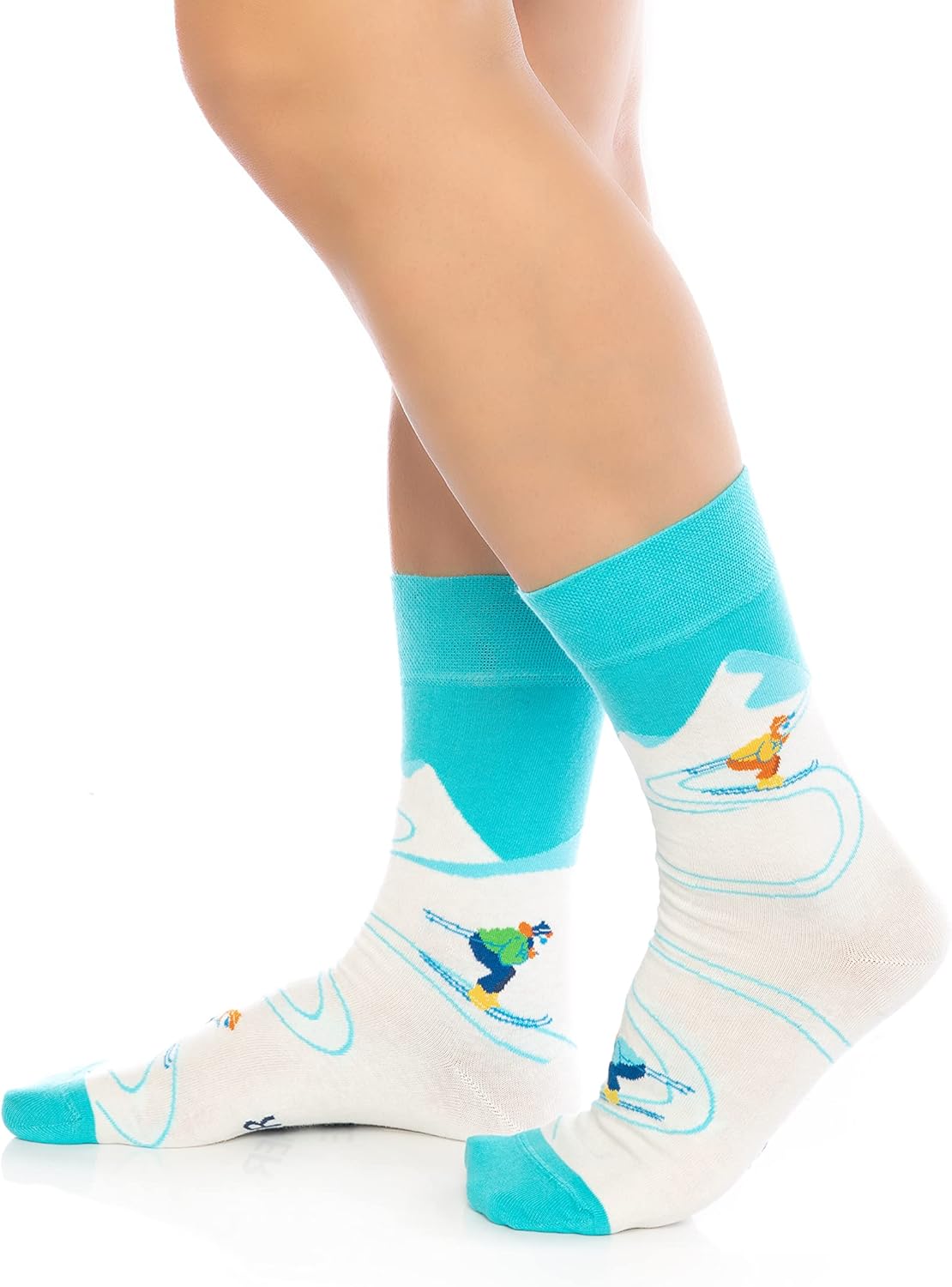 I'd Rather Be Skiing Hobby Funny Novelty Socks