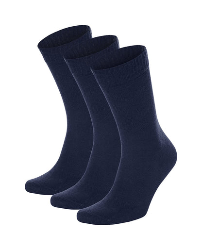 Salt & Vinegar Mens & Womens Bamboo Diabetic Crew & Ankle Socks, 3 Pack, Loose Fit, Wide, Stretchy, Seamless Toe, UK Size 4-7 & 7-11