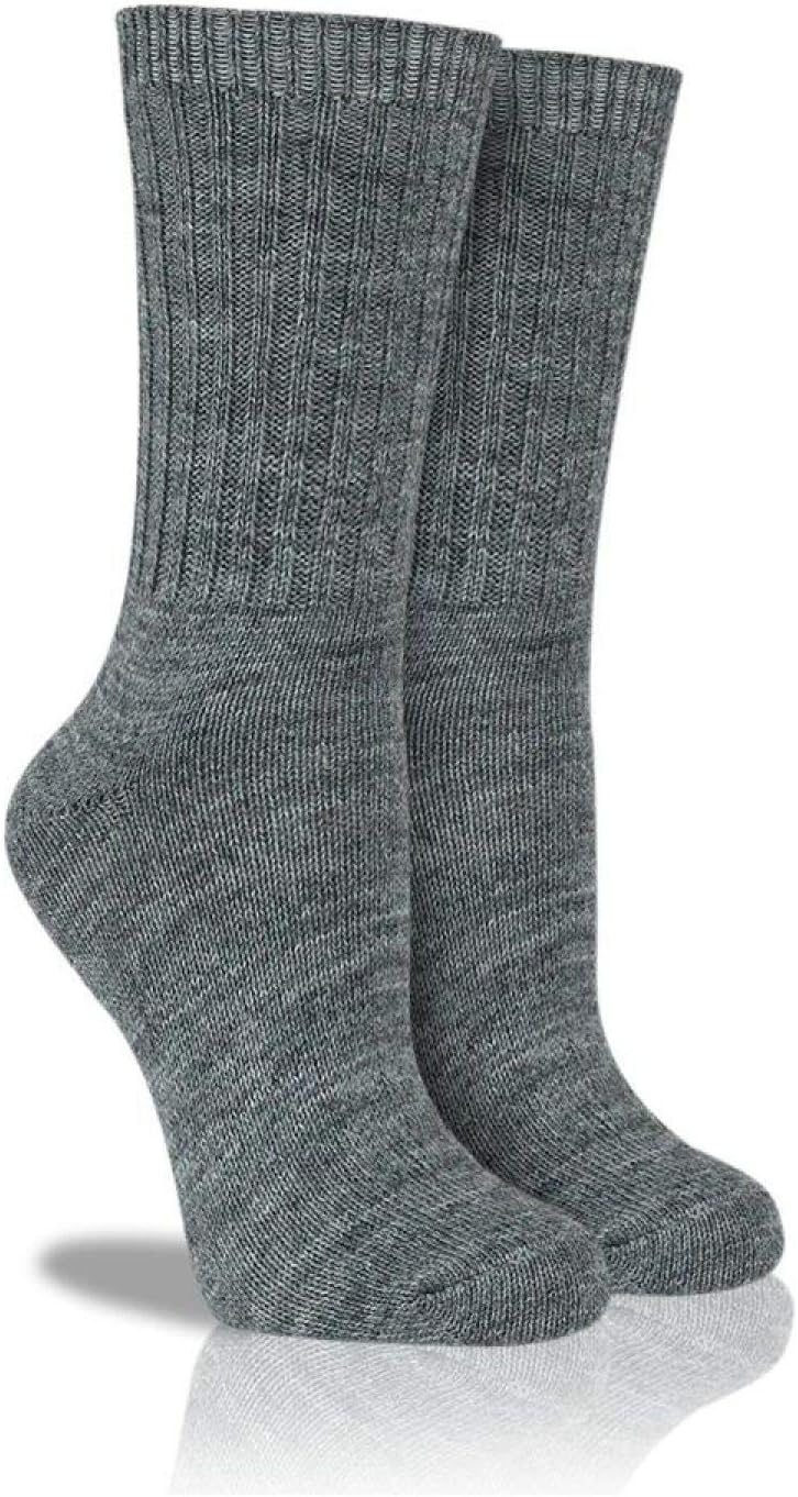 Wool Winter Crew Socks Grey