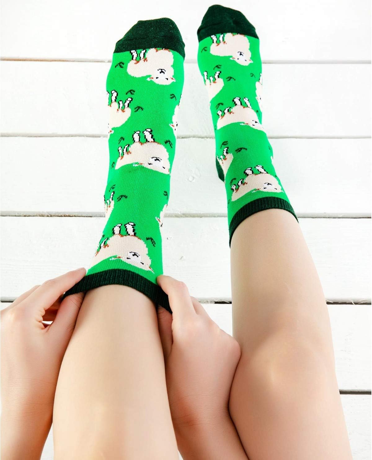 Baa Baa Sheep Funky Socks |Green