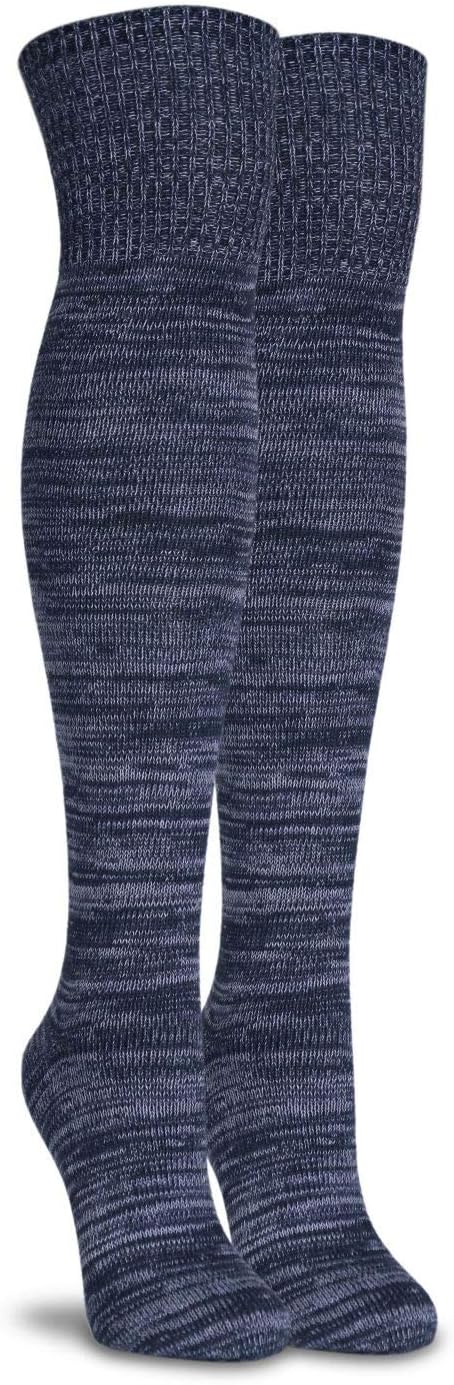 Girls Over Knee High Socks for Winter Blue