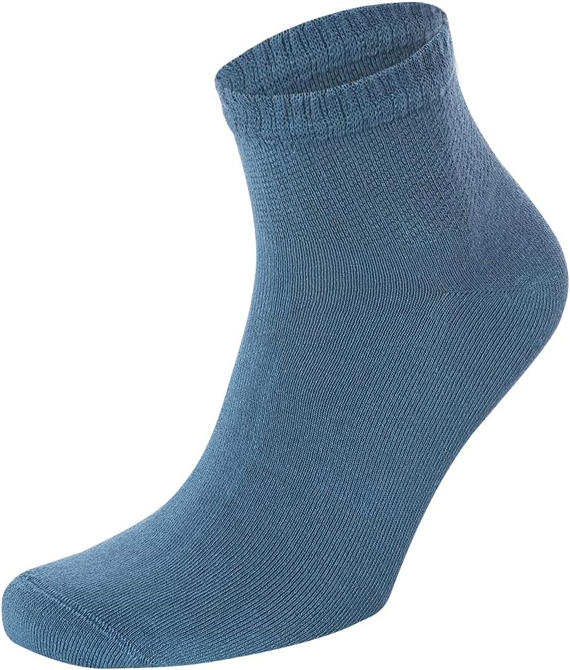 Salt & Vinegar Mens & Womens Bamboo Diabetic Crew & Ankle Socks, 3 Pack, Loose Fit, Wide, Stretchy, Seamless Toe, UK Size 4-7 & 7-11
