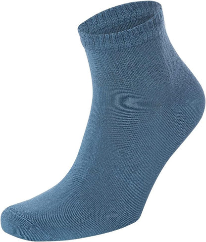 Salt & Vinegar Mens & Womens Bamboo Diabetic Crew & Ankle Socks, 3 Pack, Loose Fit, Wide, Stretchy, Seamless Toe, UK Size 4-7 & 7-11