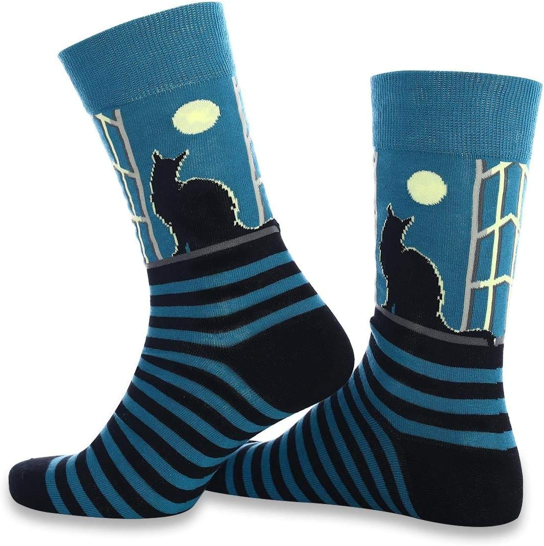 Full Moon Fun and Cool Socks Blue