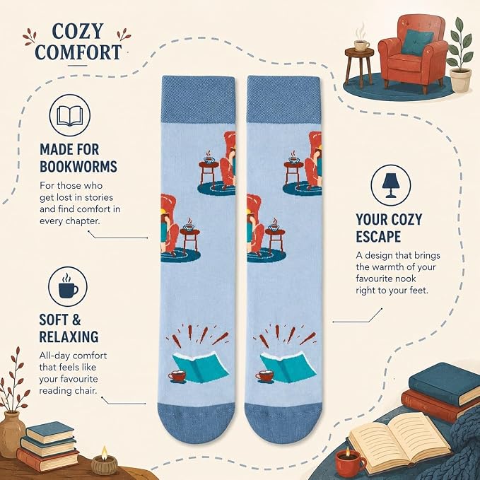 I'd Rather Be Reading Socks
