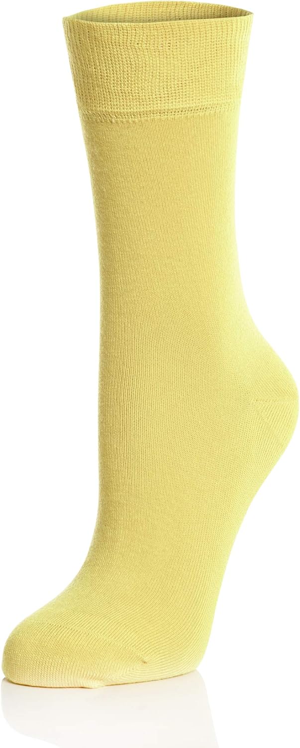 Bamboo Set of 3 Dress Socks, Seamless Toe Banana Yellow