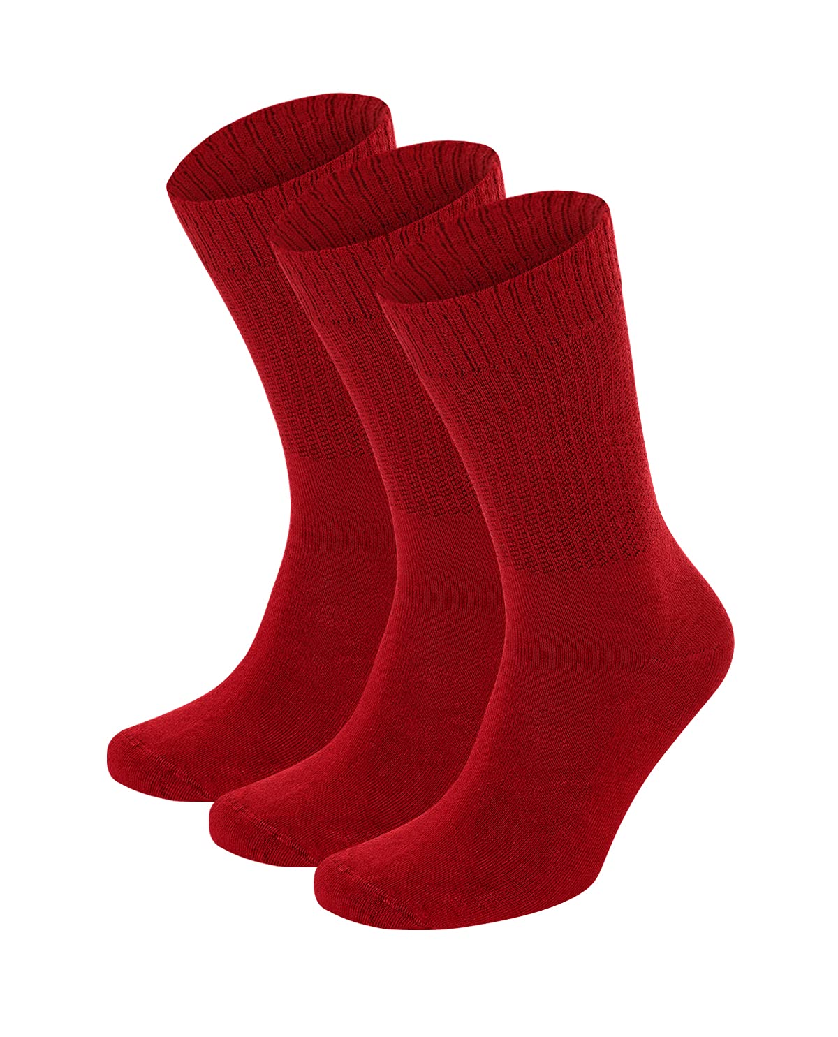 Salt & Vinegar Mens & Womens Bamboo Diabetic Crew & Ankle Socks, 3 Pack, Loose Fit, Wide, Stretchy, Seamless Toe, UK Size 4-7 & 7-11