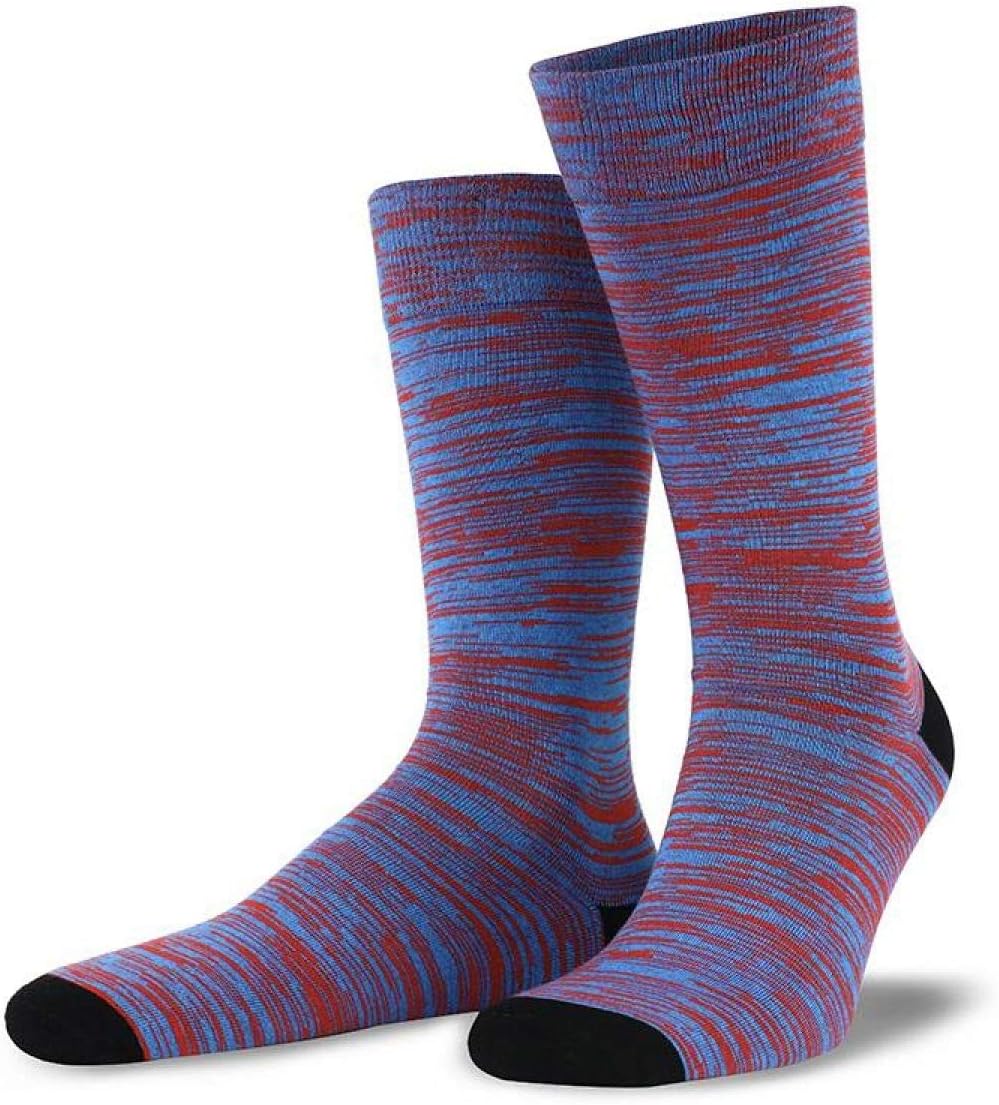 Patterned Crew Bamboo Socks Blue