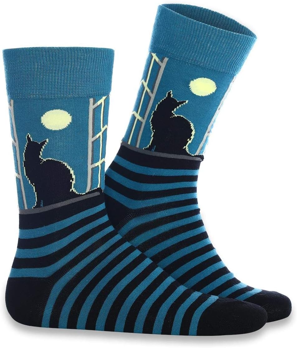 Full Moon Fun and Cool Socks Blue