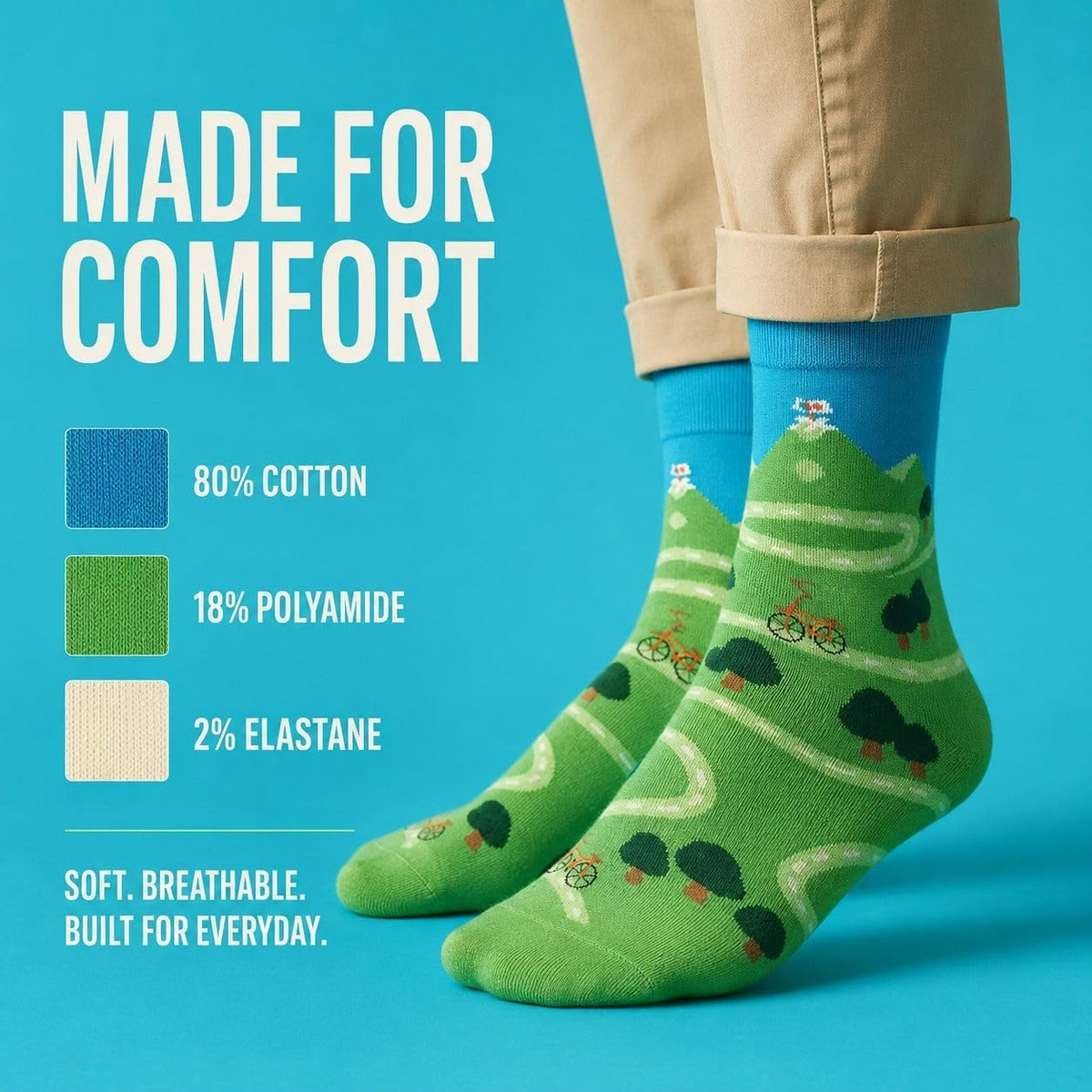 Salt & Vinegar I'd Rather Be | Funny Socks | Novelty Socks for Men, Women, Boys and Girls