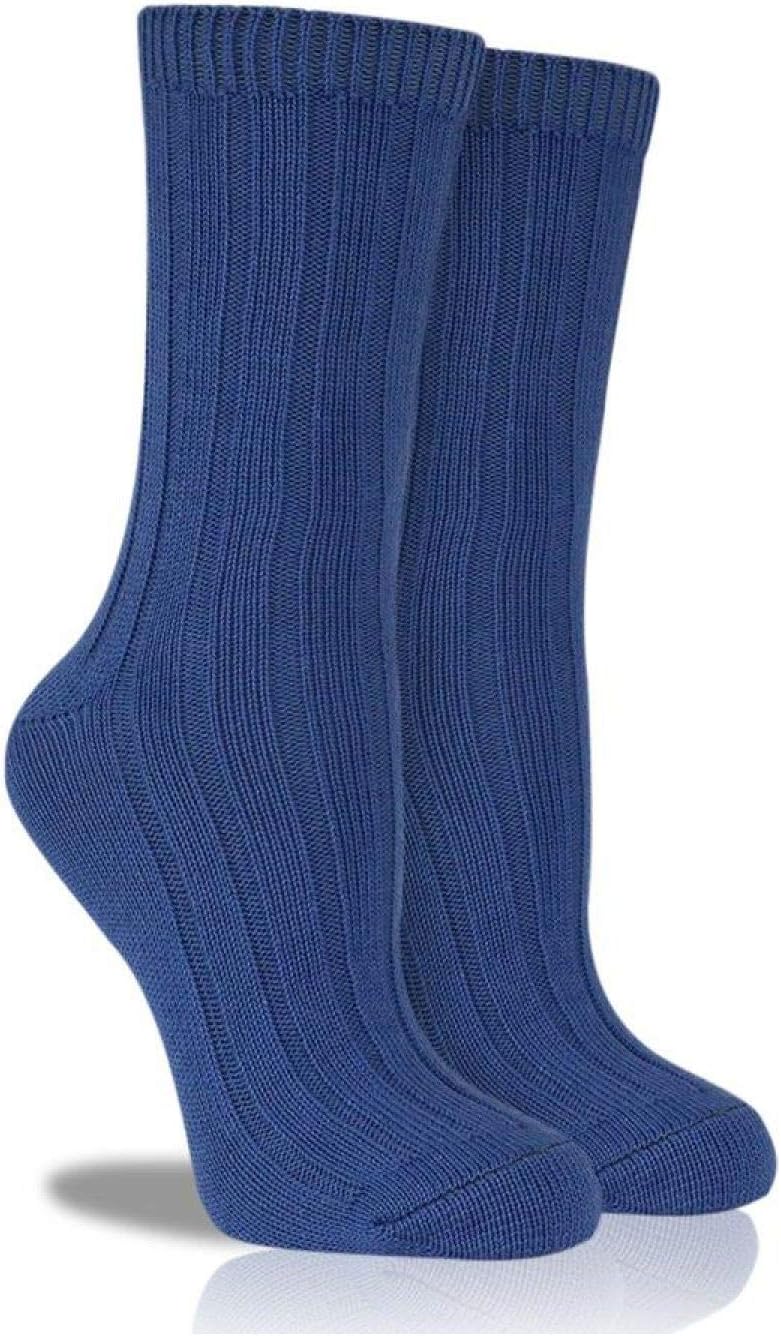 Thick Winter Crew Socks Blue