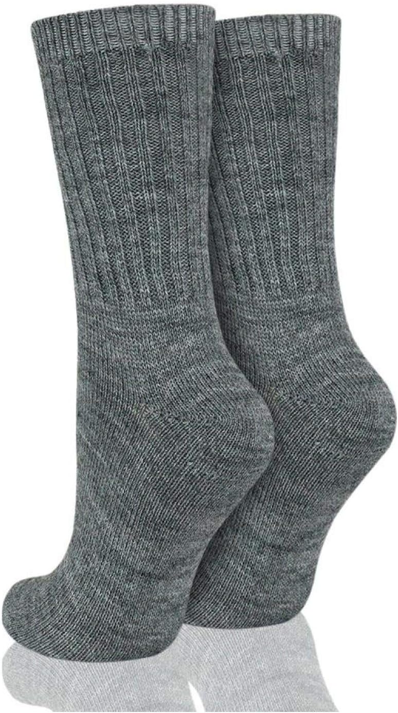 Wool Winter Crew Socks Grey