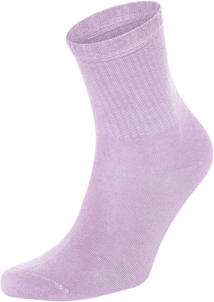 Bamboo Crew Socks Set of 3 | Soft Colours | Size 4-7 & 7-11