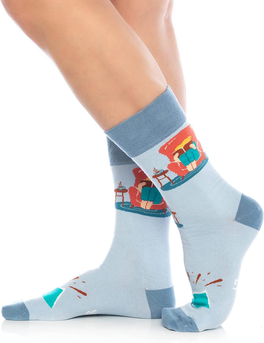 I'd Rather Be Book Lover Funny Novelty Socks