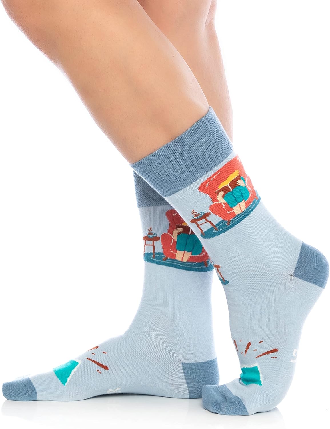 I'd Rather Be Book Lover Funny Novelty Socks